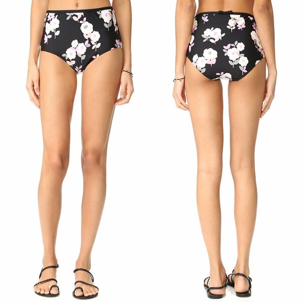 New! KATE SPADE Women's Floral Print High Waist Swim Bottoms Size Large NWT